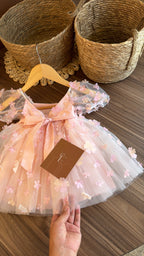 Vestido Princesa Floral Rosa