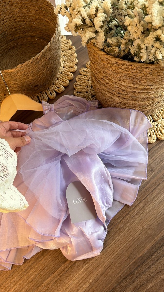 Outfit Princesa Lavanda Vintage para Bebé | Vestido Elegante con Accesorios | | Ropa de bebé y niña | El Closet de Emma