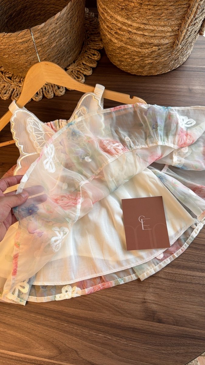 Vestido outfit Jardín de Mariposas de Ensueño | | Ropa de bebé y niña | El Closet de Emma
