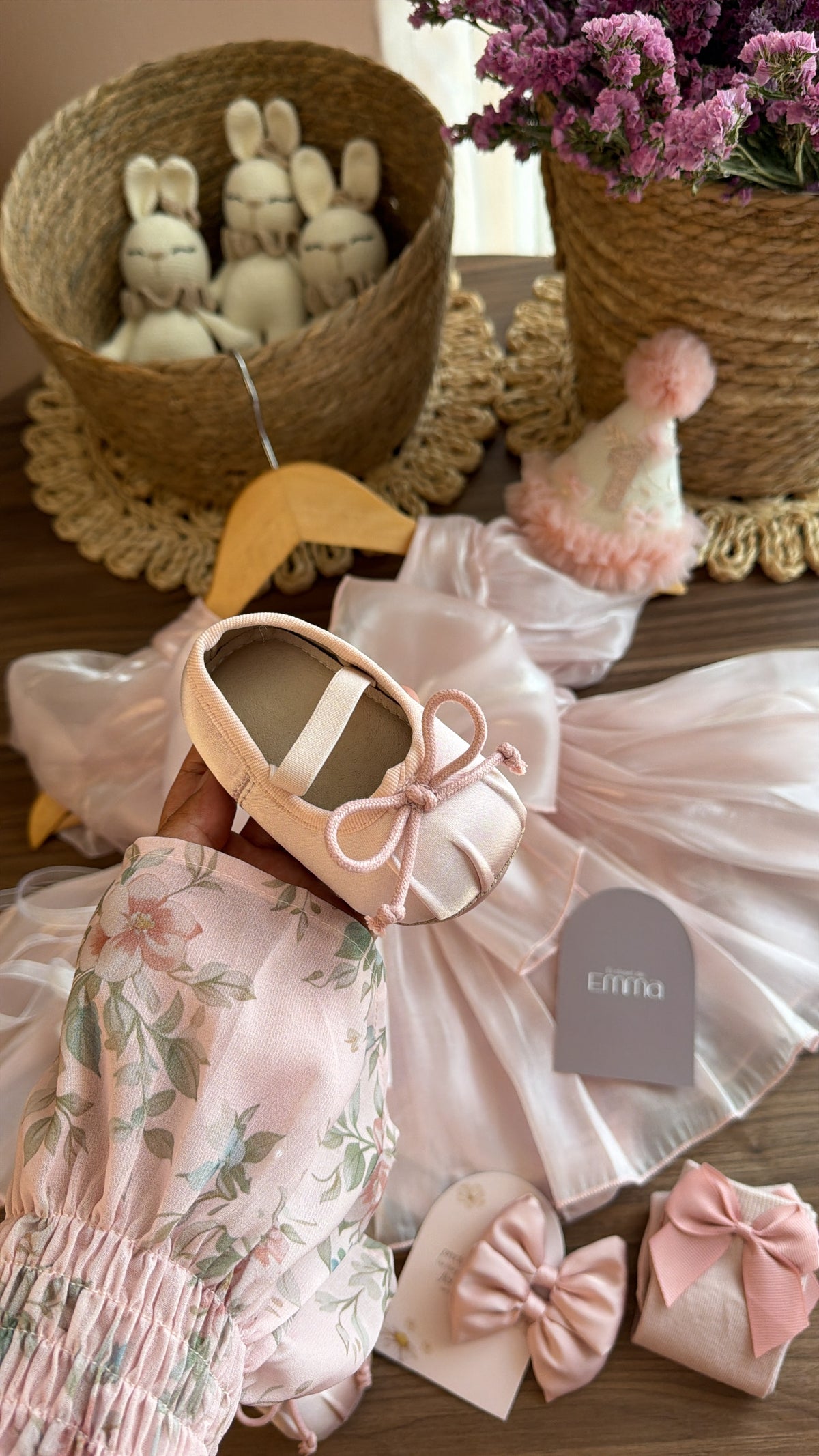 Outfit Princesita Vintage Rosa Empolvado | 1 Año
