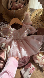Vestido outfit Bella en Rosa | | Ropa de bebé y niña | El Closet de Emma