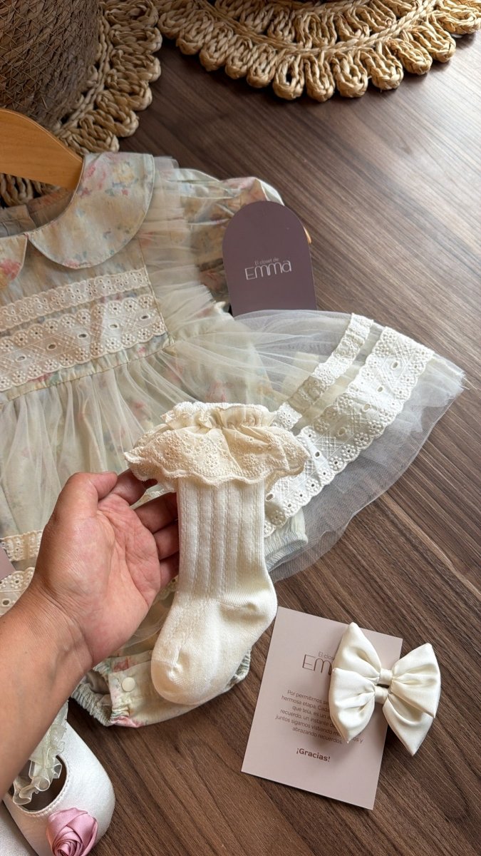 Vestido Outfit Jardín de Rosas | | Ropa de bebé y niña | El Closet de Emma