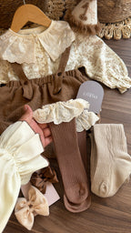 Conjunto Vintage para Bebé Niña de 1 Año | Outfit Completo de Cumpleaños