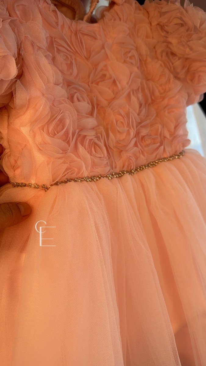 Vestido Rosa Princesa de Flores – Talla 3 Años | | Ropa de bebé y niña | El Closet de Emma