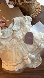 Conjunto Vestido Floral Vintage para Bebé Niña | | Ropa de bebé y niña | El Closet de Emma