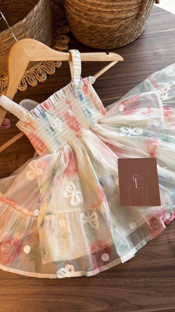 Vestido outfit Jardín de Mariposas de Ensueño | | Ropa de bebé y niña | El Closet de Emma