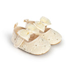 Zapatos Amarillo de Encaje con Lazo para Bebé | Elegantes y Suaves