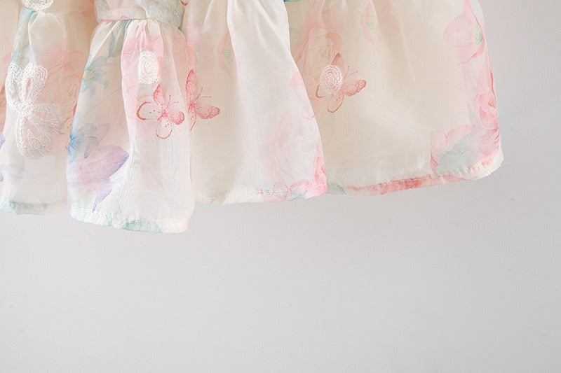 Vestido Hada de Mariposa – Edición Floral Pastel