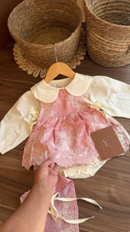 Vestido outfit jardín de vainilla | | Ropa de bebé y niña | El Closet de Emma