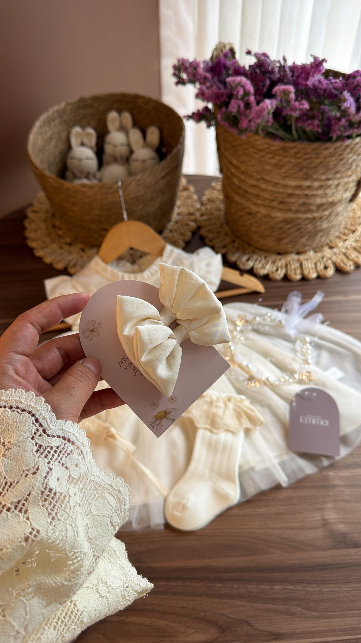Set de Bautizo para Bebé Niña | Vestido Elegante con Accesorios