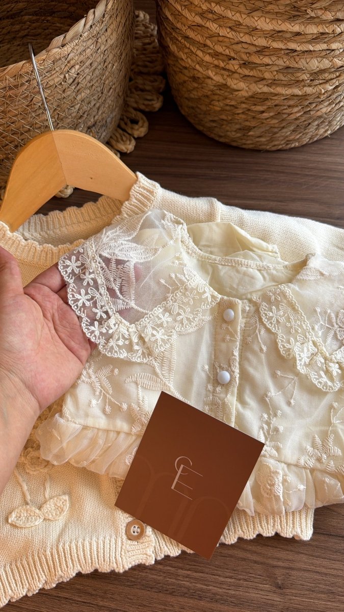 Vestido outfit Emma perla | | Ropa de bebé y niña | El Closet de Emma
