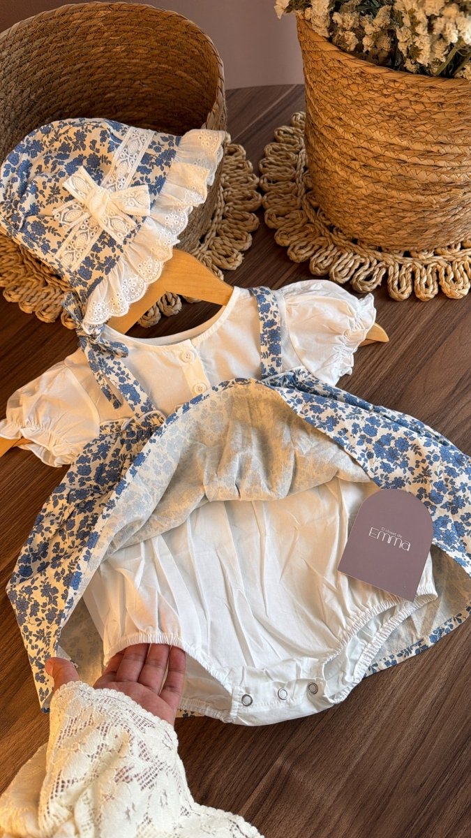 Outfit Vintage Floral para Bebé con Vestido, Zapatos y Accesorios | | Ropa de bebé y niña | El Closet de Emma