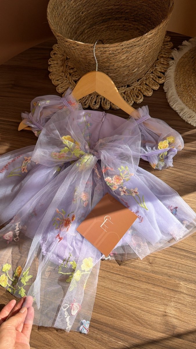 Vestido outfit sueño de hada lavanda | | Ropa de bebé y niña | El Closet de Emma