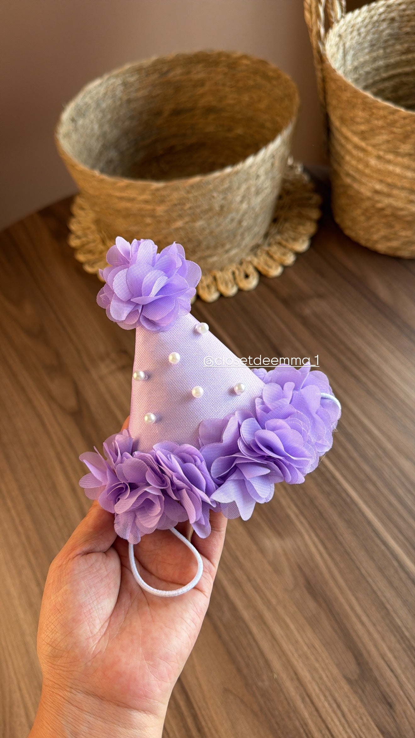 Gorro de cumpleaños Lila