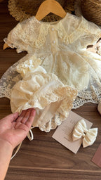 Vestido Outfit Élégance Marfil | | Ropa de bebé y niña | El Closet de Emma