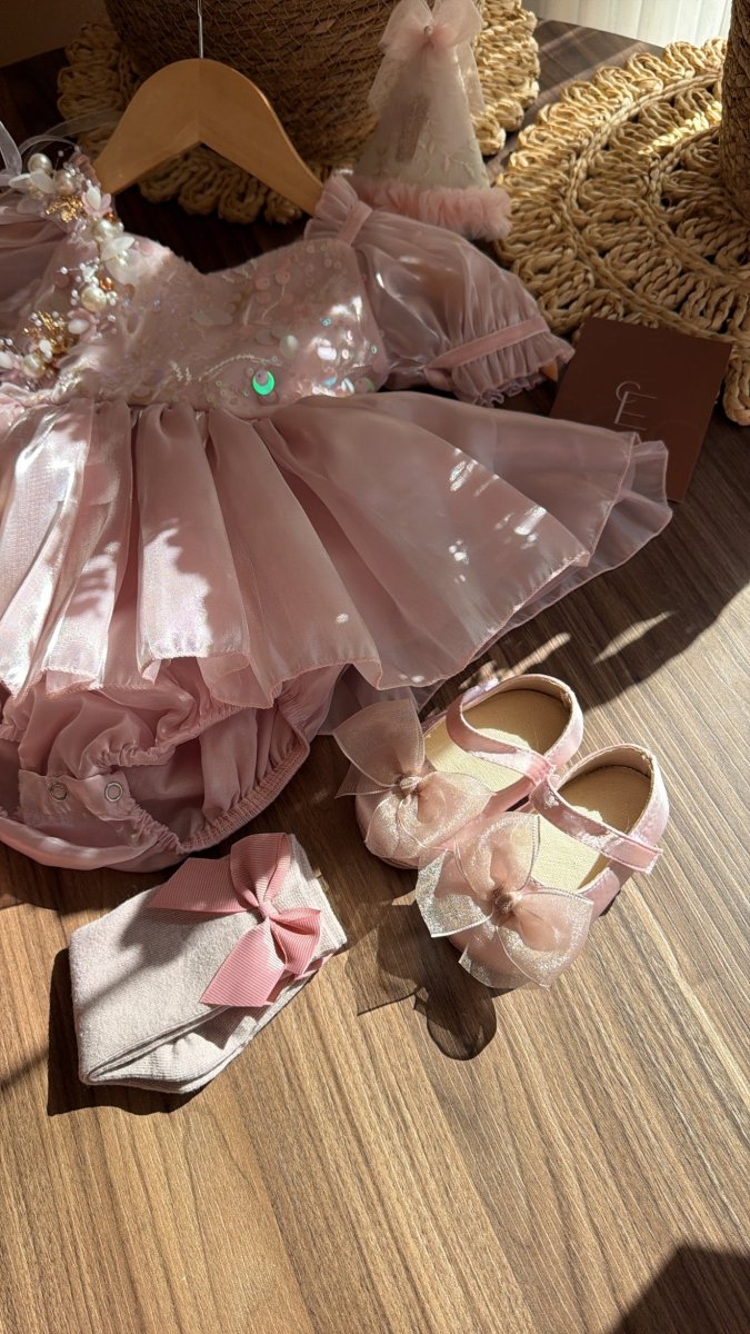 Vestido outfit Bella en Rosa | | Ropa de bebé y niña | El Closet de Emma