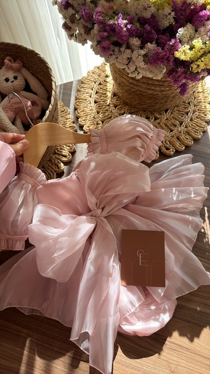 Vestido outfit Bella en Rosa | | Ropa de bebé y niña | El Closet de Emma