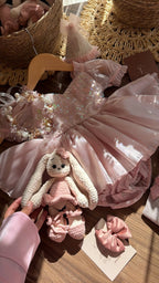 Vestido outfit Bella en Rosa | | Ropa de bebé y niña | El Closet de Emma