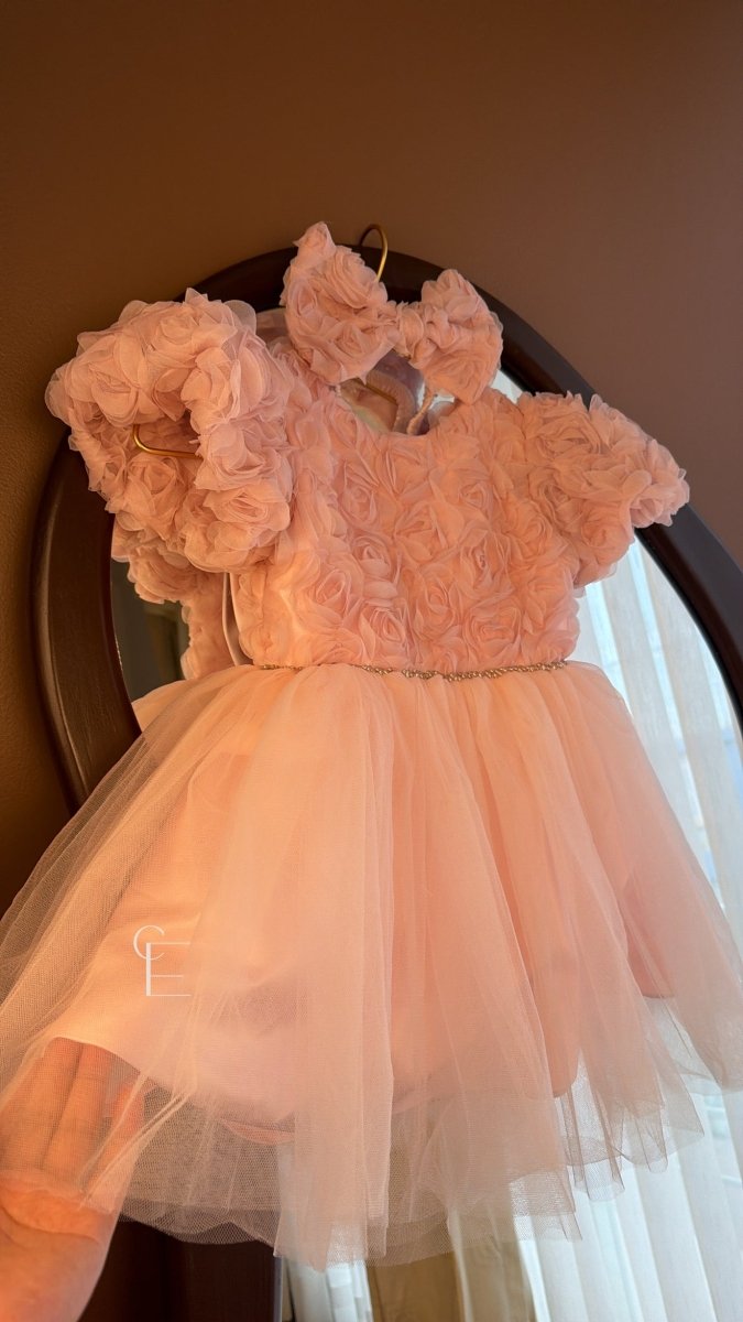 Vestido Rosa Princesa de Flores – Talla 3 Años | | Ropa de bebé y niña | El Closet de Emma