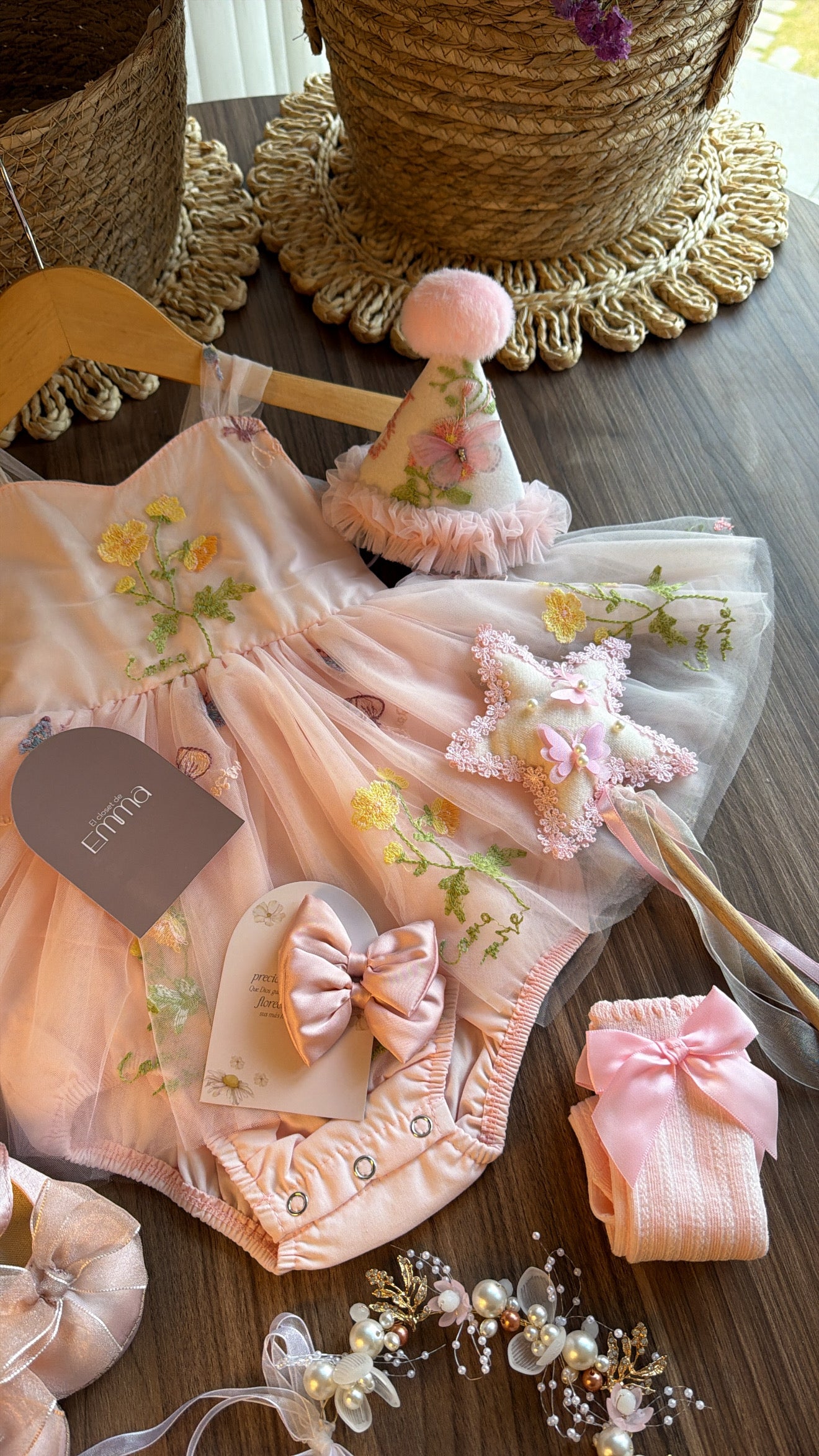 Outfit hadas Rosa para Bebé Niña