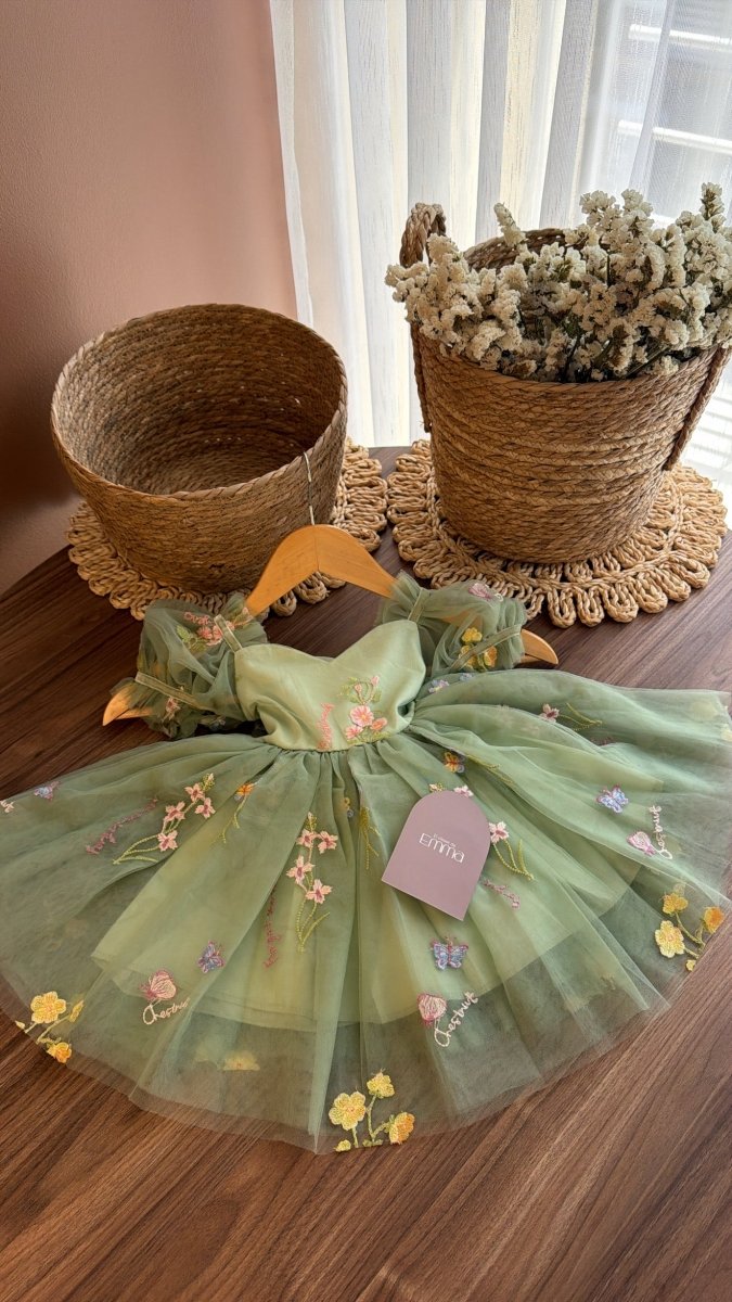 Vestido de Hada del Bosque Encantado – Outfit Infantil Vintage | | Ropa de bebé y niña | El Closet de Emma