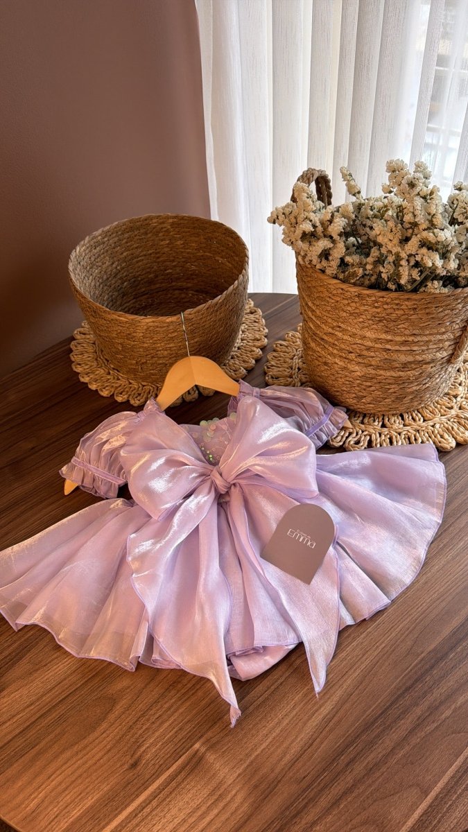 Outfit Princesa Lavanda Vintage para Bebé | Vestido Elegante con Accesorios | | Ropa de bebé y niña | El Closet de Emma