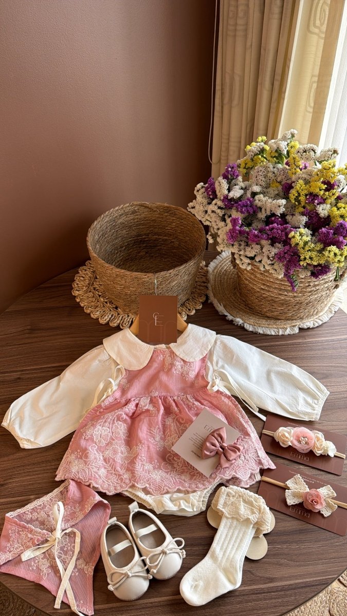 Vestido outfit jardín de vainilla | | Ropa de bebé y niña | El Closet de Emma