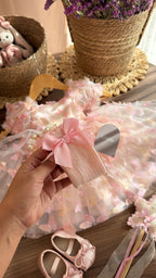 Vestido de Mariposas Rosa para Niña – Set Hada