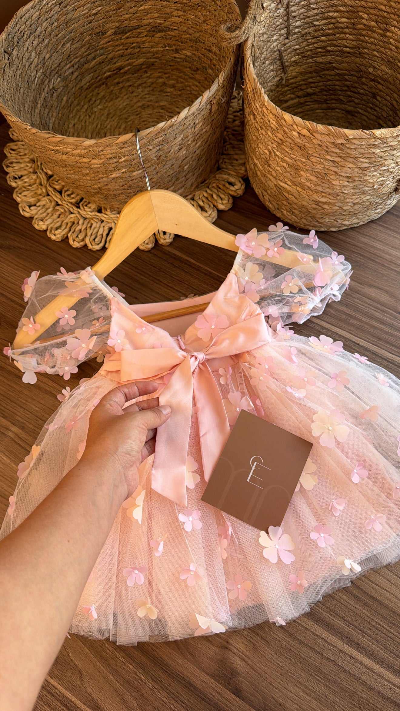 Vestido Princesa Floral Rosa