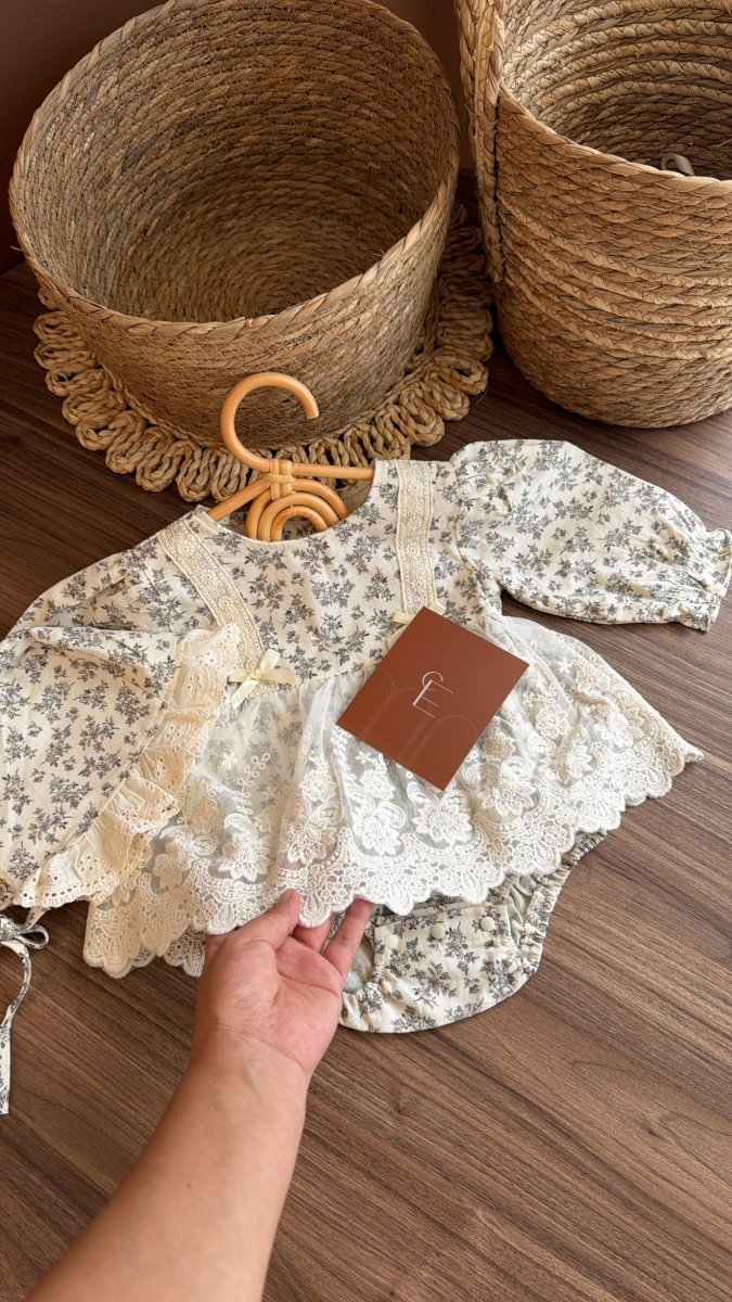 Vestido conjunto Encanto de Primavera | | Ropa de bebé y niña | El Closet de Emma