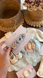 Vestido outfit Dulce Herencia Celeste | | Ropa de bebé y niña | El Closet de Emma