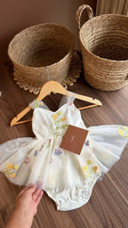 Outfit vestido floral hada de Ensueño | | Ropa de bebé y niña | El Closet de Emma