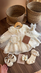 Outfit vestido de Princesa Marfil | | Ropa de bebé y niña | El Closet de Emma