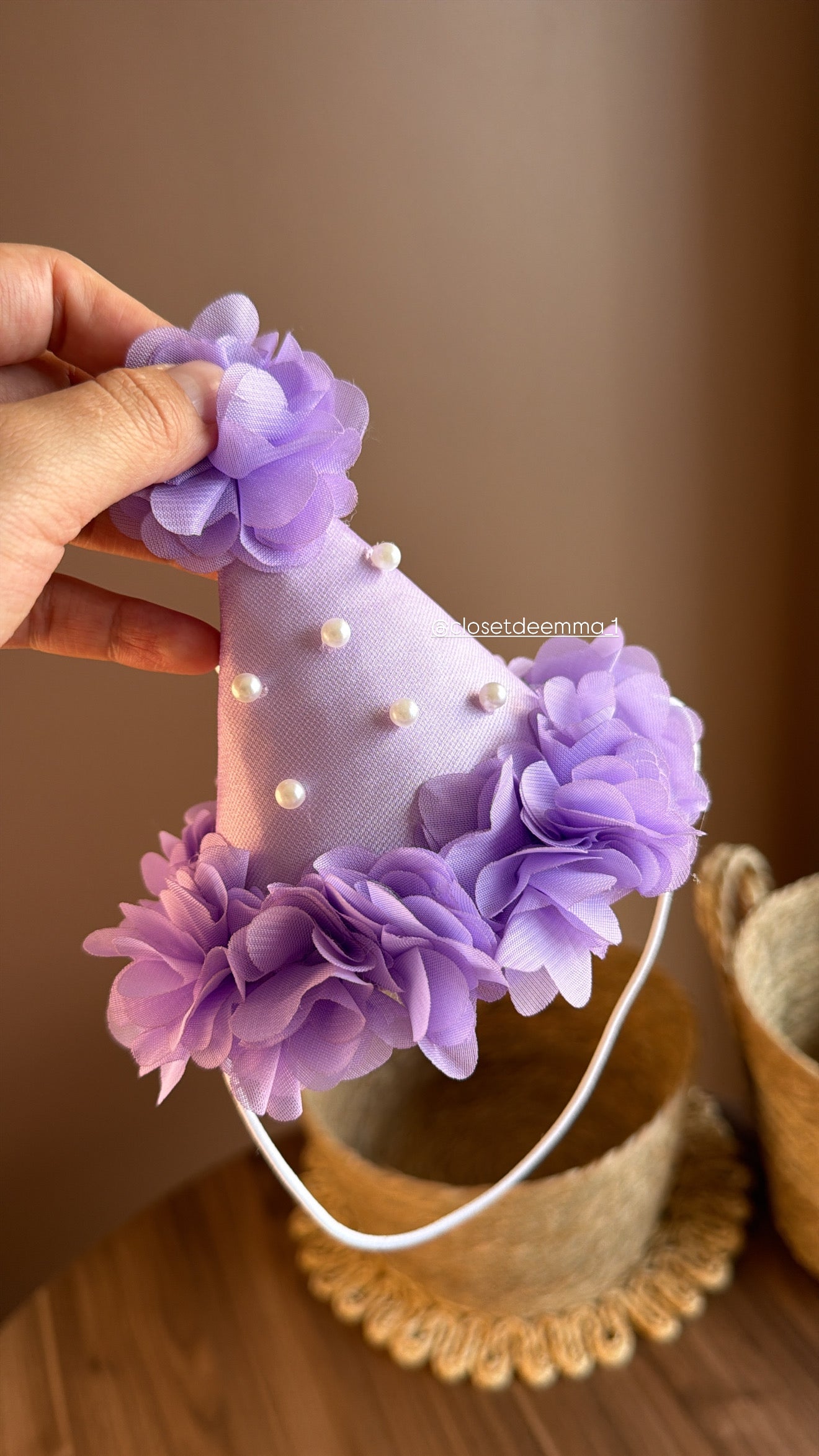 Gorro de cumpleaños Lila