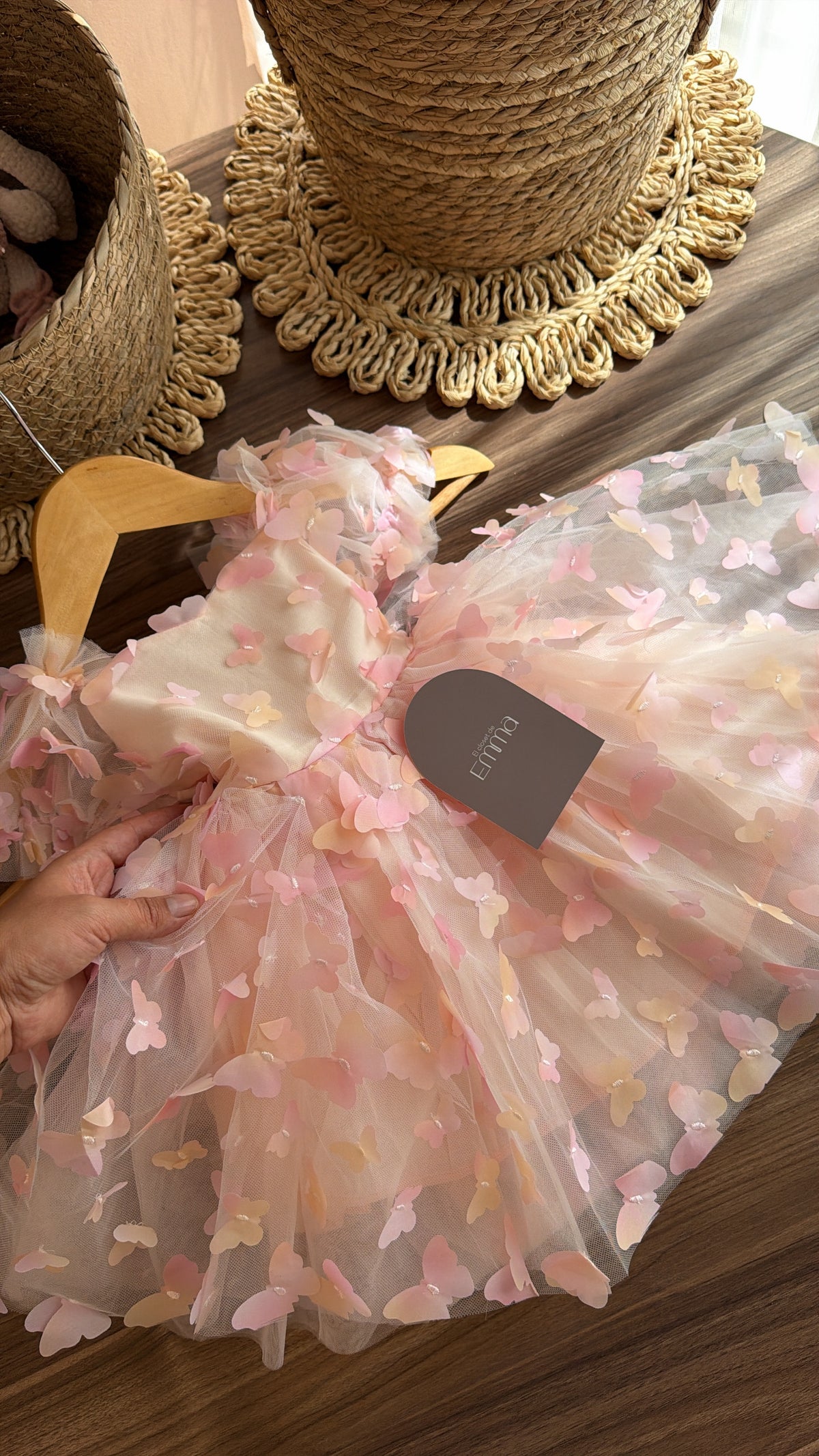 Vestido de Mariposas Rosa para Niña – Set Hada