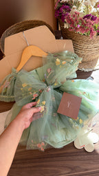 Vestido Aurora Esmeralda