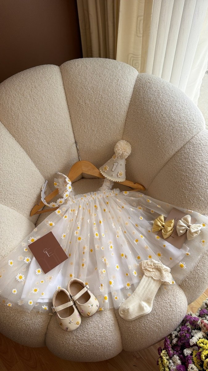 Vestido outfit Emma Margarita | | Ropa de bebé y niña | El Closet de Emma
