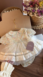 Conjunto Vestido Floral Vintage para Bebé Niña | | Ropa de bebé y niña | El Closet de Emma
