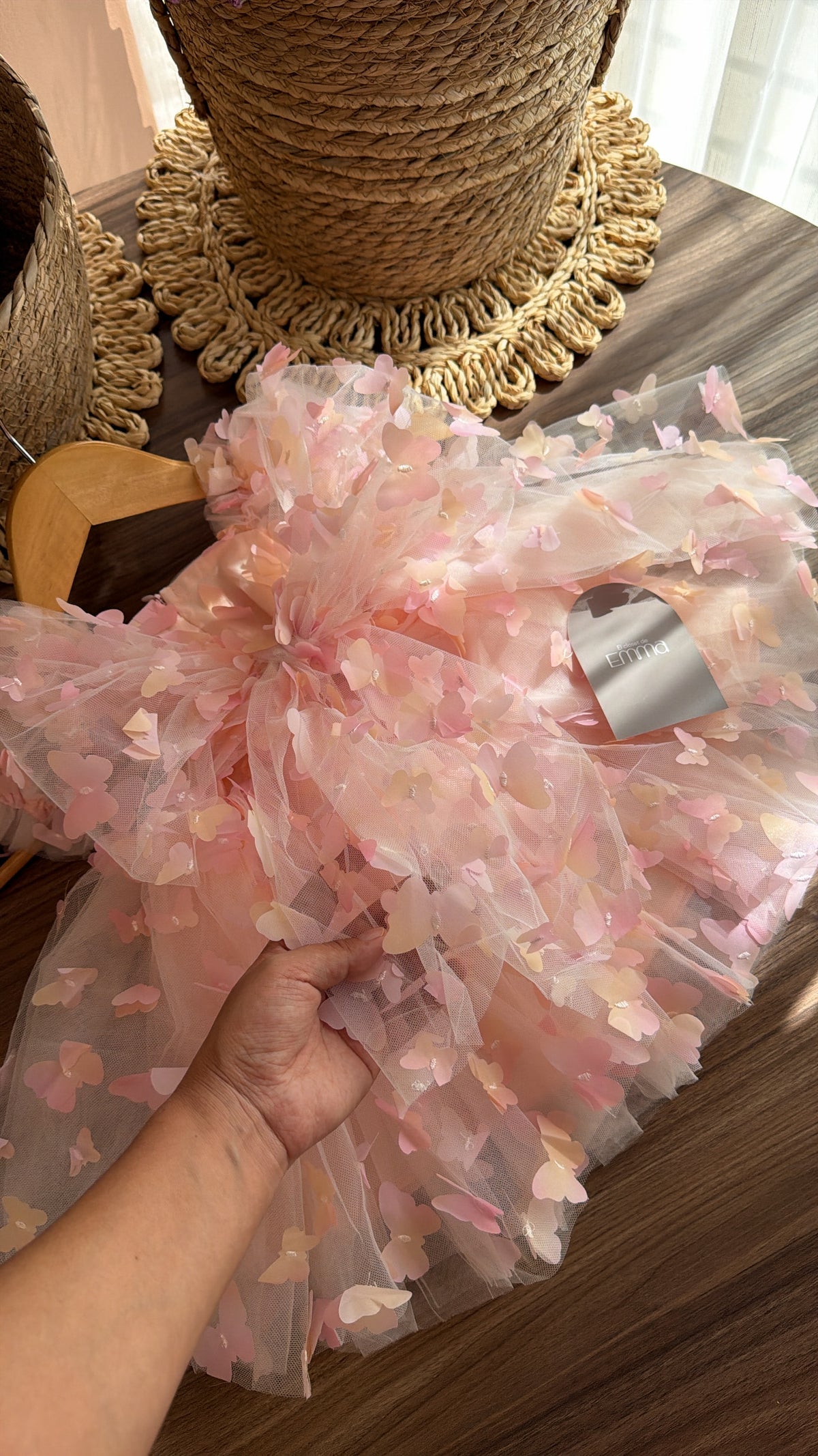 Vestido de Mariposas Rosa para Niña – Set Hada