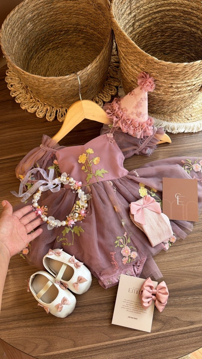 Vestido Conjunto Emma Belle Éthérée | | Ropa de bebé y niña | El Closet de Emma