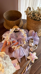 Outfit Princesa Lavanda Vintage para Bebé | Vestido Elegante con Accesorios | | Ropa de bebé y niña | El Closet de Emma