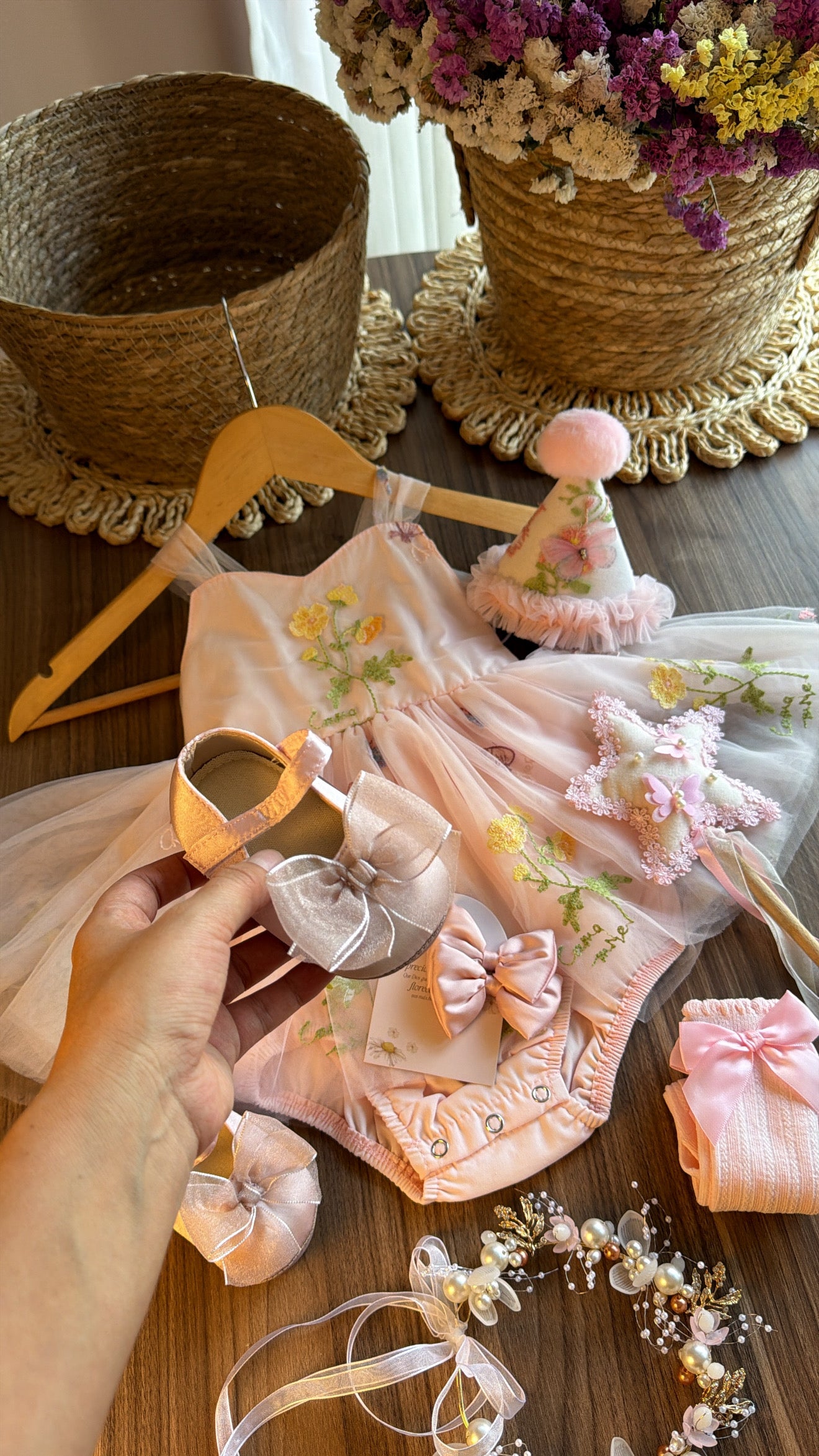 Outfit hadas Rosa para Bebé Niña