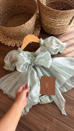 Vestido Bebé Elegante Verde Menta | | Ropa de bebé y niña | El Closet de Emma