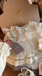 Conjunto Vestido Floral Vintage para Bebé Niña | | Ropa de bebé y niña | El Closet de Emma