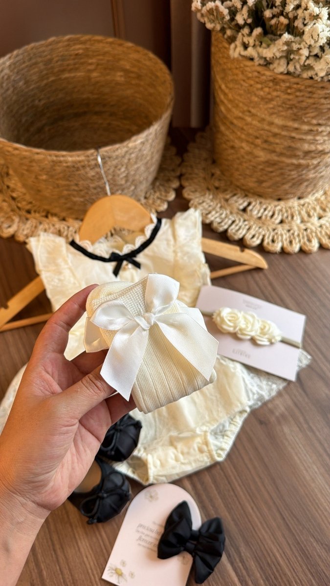 Outfit Elegancia Clásica Perla & Negro | | Ropa de bebé y niña | El Closet de Emma
