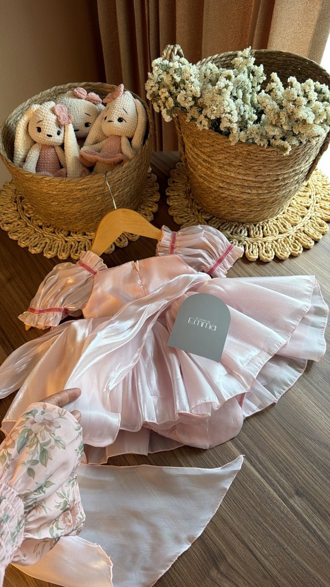Vestido outfit Bella en Rosa | | Ropa de bebé y niña | El Closet de Emma