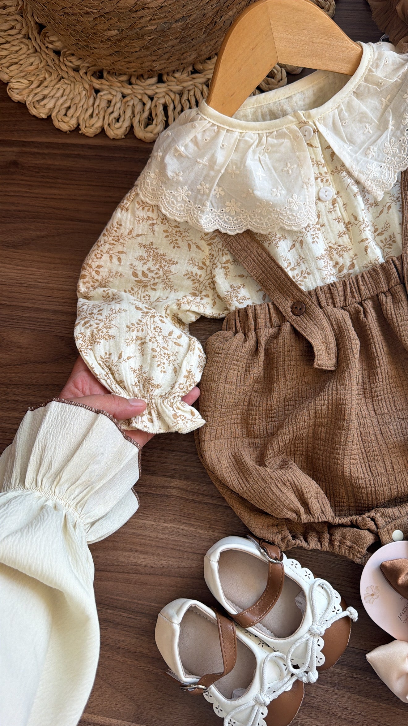 Conjunto Vintage para Bebé Niña de 1 Año | Outfit Completo de Cumpleaños