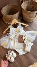 Outfit vestido floral hada de Ensueño | | Ropa de bebé y niña | El Closet de Emma