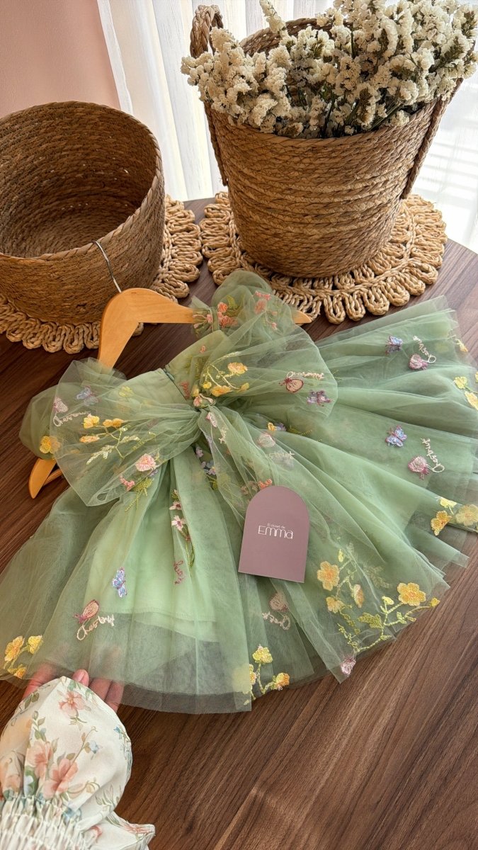 Vestido de Hada del Bosque Encantado – Outfit Infantil Vintage | | Ropa de bebé y niña | El Closet de Emma