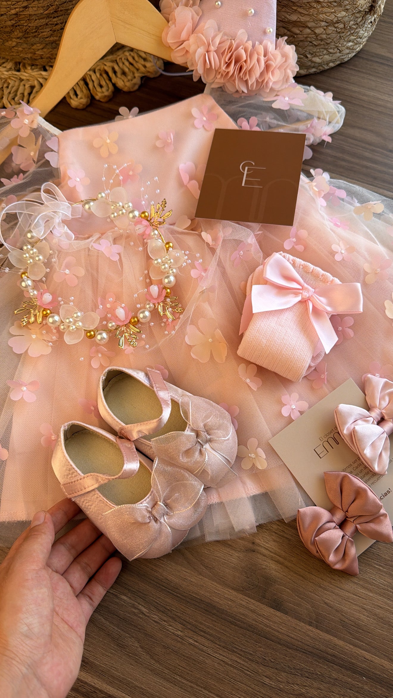 Vestido Princesa Floral Rosa
